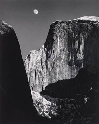 Ansel Adams Moon and Half Dome Yosemite National Park